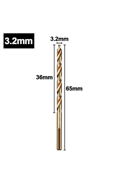 Choice6 3.2mm M35 Step Twist Drill, Cobalt Content Straight Shank Drill (3-13...