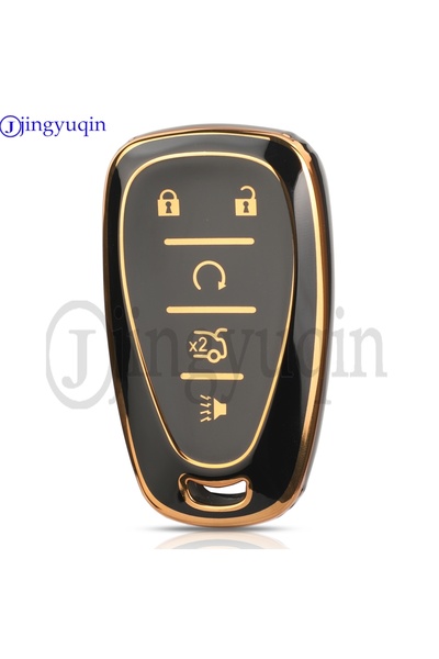 Choice1 غطاء مفتاح سيارة أسود من مادة TPU من جينغيوكين، بخمسة أزرار، مناسب لس...