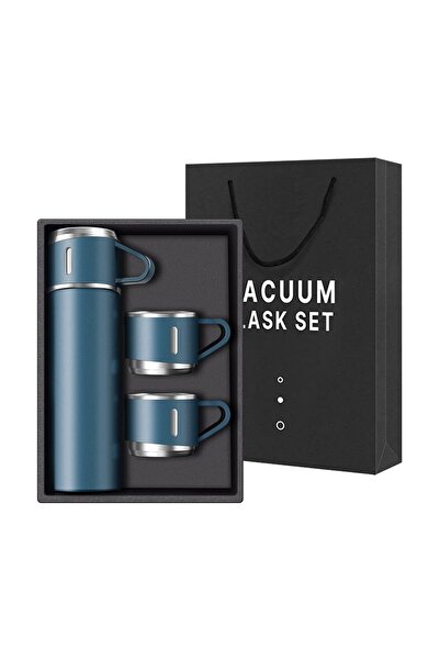 Choice3 زجاجة ماء حراري زرقاء، تحافظ على الماء باردًا وساخنًا، ترمس للماء وال...