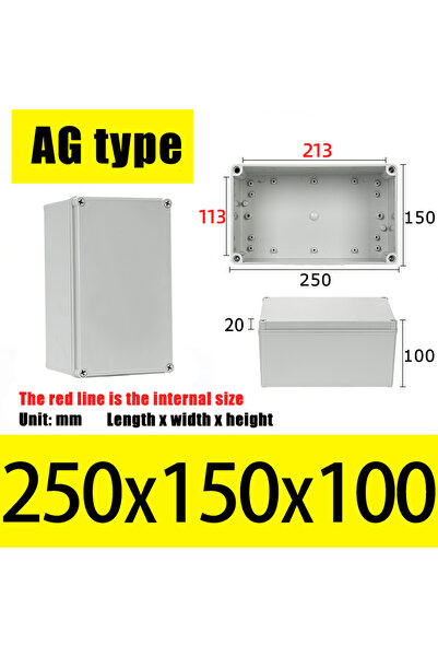 Choice13 AG250X150X100 AG نوع AG علبة أدوات مقاومة للماء، مصنوعة من بلاستيك A...