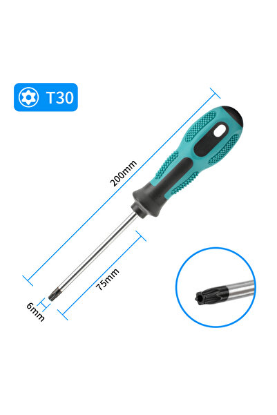 Choice10 T30 1pcs Magnetic Torx Screwdriver Precision T5 T6 T7 T8 T9 T10 T15 ...