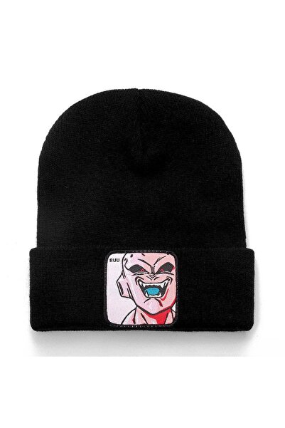 choice2 قبعة شتوية دافئة محبوكة من بانداي، مقاس واحد، بتصميم بوو الأسود، مستو...