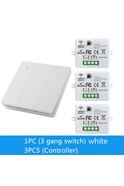 Choice15 لوحة حائط لاسلكية ذكية بيضاء اللون، بتردد 433 ميجاهرتز، تعمل بجهد 10...