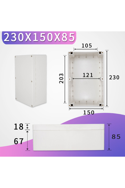 Choice9 F230-150-85 علبة بلاستيكية خارجية مقاومة للماء، حقيبة أدوات إلكترونية...