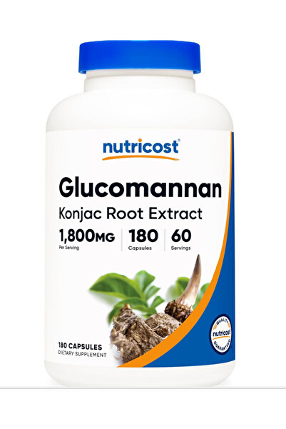 Nutricost Glucomannan 1,800mg Per Serving, 180 Capsules - Natural Fiber Sourc...
