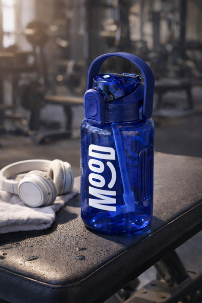 ARVALE زجاجة مياه رياضية - سعة 1000 مل مع شفاطة، غطاء قابل للقفل، تصميم مقاوم...