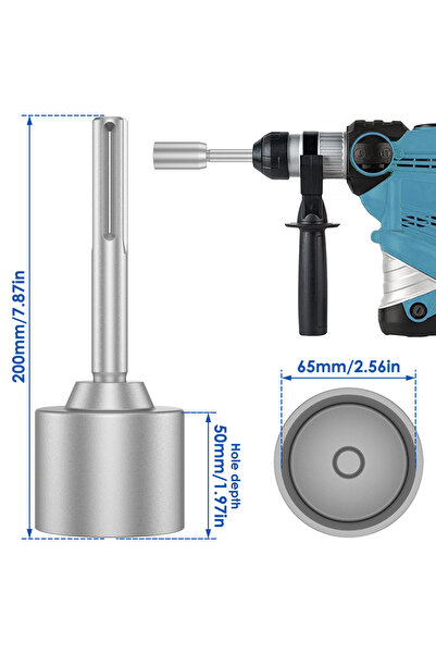 Choice6 أداة تركيب قضيب تأريض SDS Plus مقاس 65 مم لأدوات الحفر الدوارة، مصنوع...