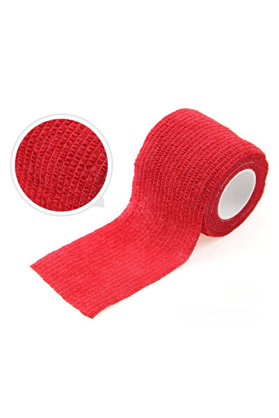 Choice21 ضمادة مرنة جديدة حمراء اللون، 5 سم × 4.5 متر، شريط لاصق ذاتي، لحماية...