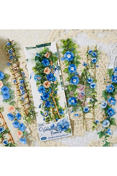Choice4 E 10pcs Vintage Transparent Flower Ladder Stickers for Scrapbooking P...