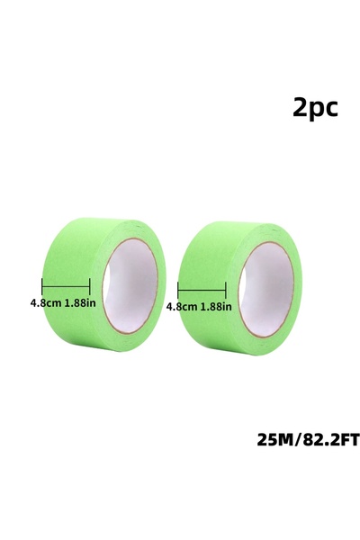 Choice7 شريط لاصق أخضر للدهان، 25 متر، 48 مم × 25 متر × قطعتين، شريط لاصق أخض...