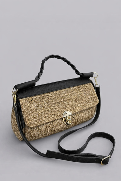 MaVaux Valerie Extra Light Soft Rope and Genuine Leather Detailed Straw Women...