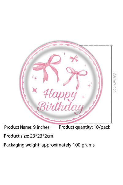 choice2 2 Pink Bow Tie Disposable Tableware Birthday Party Supplies Festival ...