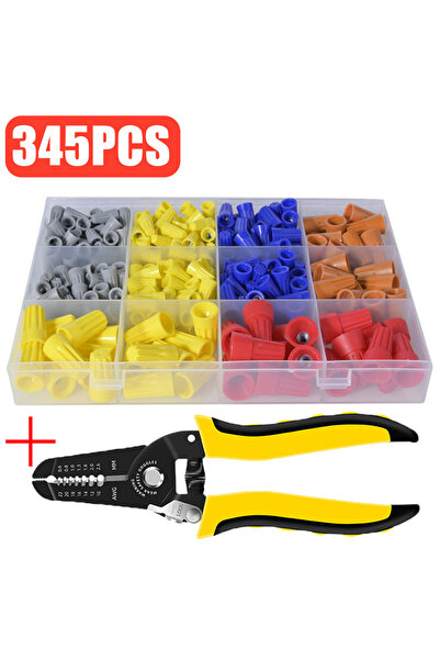 Choice4 345 قطعة مع كماشة، 345 قطعة من أغطية التجعيد، موصلات أسلاك سريعة، أطر...