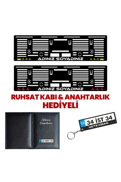 plakaliktasarim Isimli Plakalık 2 Adet Takmatik Kişiye Özel Plakalık + Pleksi...