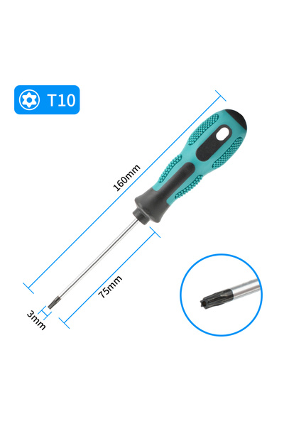 Choice5 T10 1pcs Magnetic Torx Screwdriver Precision T5 T6 T7 T8 T9 T10 T15 T...