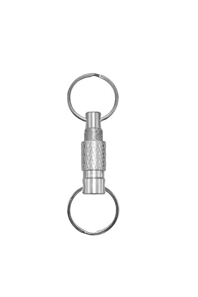 Choice1 سلسلة مفاتيح فضية قابلة للإزالة والفك السريع، سلسلة مفاتيح دوارة، مشب...