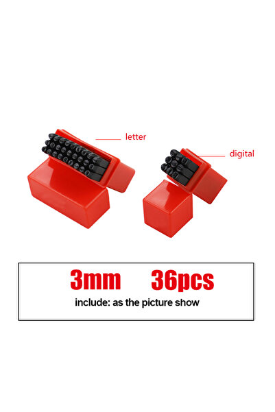 Choice6 3mm 36PCS Letter&Number Stamp Punch Set Hardened Steel Metal Wood Lea...