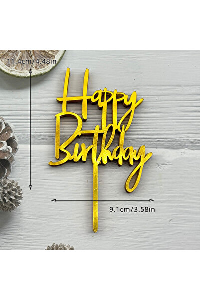 Choice12 Style 11 10pcs 10Pcs Acrylic Happy Birthday Cake Topper Pink Gold Si...