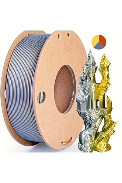 Choice8 Gold Silver Copper Three color PLA silk filament 250g per roll net we...