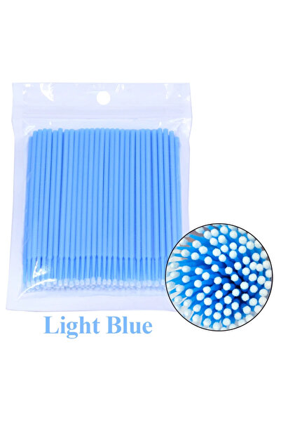 Choice12 C501-lightblue 100pc 100Pcs Eyelash Cleaning Brush Lash Extension Mi...
