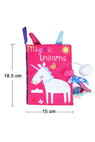 Choice16 unicorn 550 Baby Soft Cloth Book Black and White High Contrast Senso...