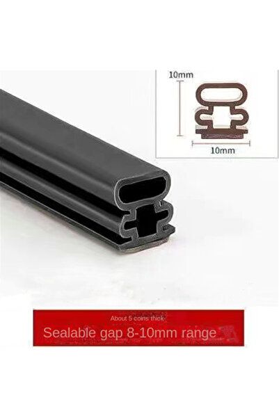 Choice14 شريط مانع للتسرب أسود بطول 1 متر (10×10) لأبواب ونوافذ المداخل، مقاو...