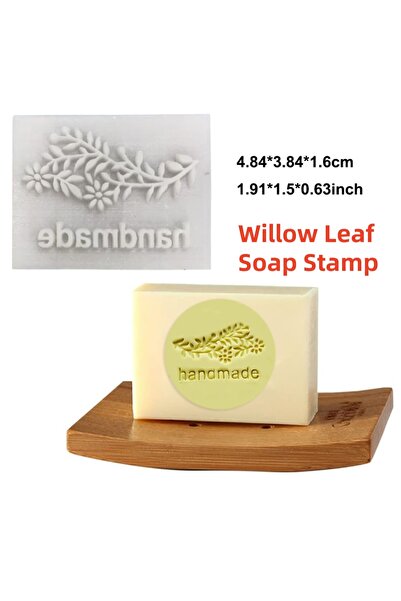 choice2 ختم صابون على شكل ورقة صفصاف، ختم صابون مصنوع يدويًا بالحرارة، ختم صا...