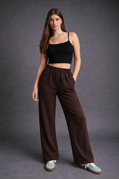 HAKKE Γυαλιστερό Παντελόνι με Ελαστική Μέση