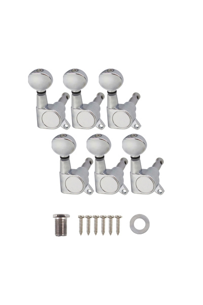 choice2 Chrome Right 6pcs Small Round Handle, 6-in-line Sealed Electric Guita...