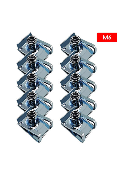 Choice3 M6 10Pcs M4 M5 M6 Car Galvanized Self-tapping Nut Clip U Type Nut Kit...