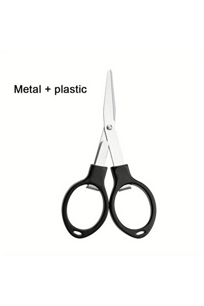 Choice5 مقص قابل للطي أسود اللون، قاطع خيوط صيد من الفولاذ المقاوم للصدأ، مقص...