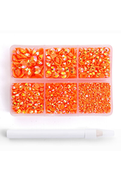 Choice1 mix size-4500cs orange AB DUCRYSTAL 2/3/4/5/6mm Mix Size Red Pink Yel...