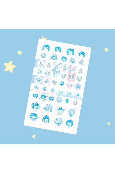 Choice6 04 ملصقات شخصية فتاة صيفية كورية لطيفة بتصميم كلاسيكي، حافظة غلاف هات...