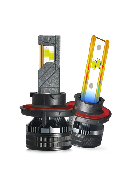 Choice1 قطعتان من مصابيح LED الأمامية 9008 H13 K6C K7C لكل أنبوب، قوية بقدرة ...