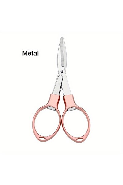 Choice6 مقص قابل للطي بلون الذهب الوردي، قاطع خيوط صيد من الفولاذ المقاوم للص...