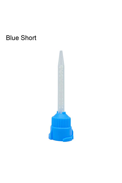 Choice3 ٥٠ قطعة من رؤوس خلط مواد طب الأسنان القصيرة الزرقاء، ٥٠ قطعة/عبوة، أن...