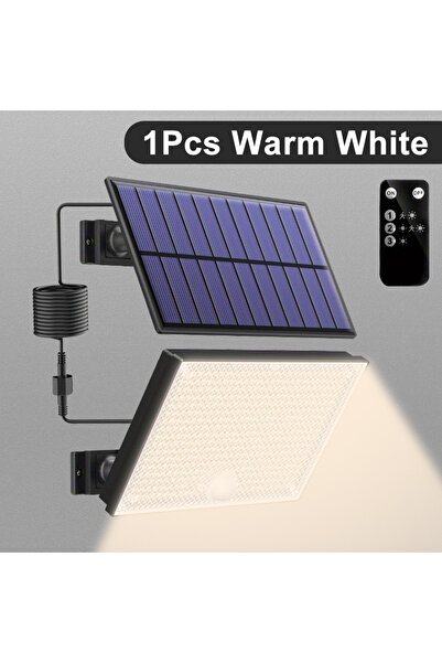 Choice مصباح واحد يعمل بالطاقة الشمسية، أبيض دافئ، 400 مصباح LED، مزود بمستشع...