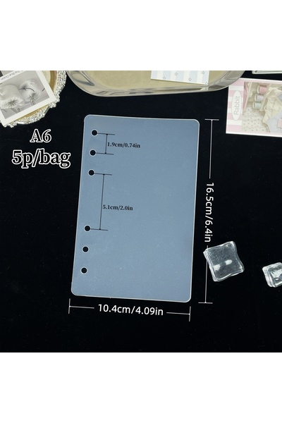 Choice8 A6 Db 5 Pieces 5/10/15Pcs/Bag A5/A6/A7/M5 Loose-Leaf Dividers, Transl...