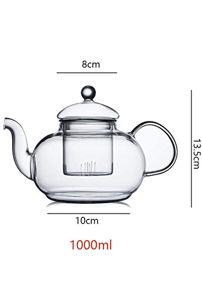 choice2 1000ML 400/600/1000ml Clear Glass Teapot With Infuser Tea Pot Stoveto...