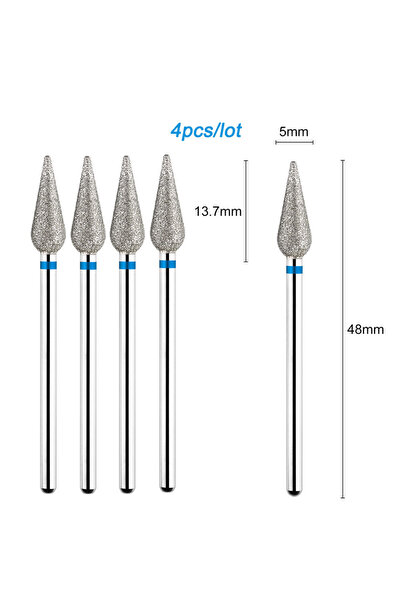 Choice1 TP-266-050R TP 4pcs/lot Diamond Milling Cutter For Manicure Electric ...