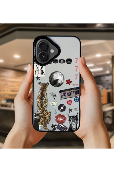 Caseji حافظة هاتف فاخرة مقاومة للأوساخ بنمط كرة الديسكو متوافقة مع آيفون 16 M...