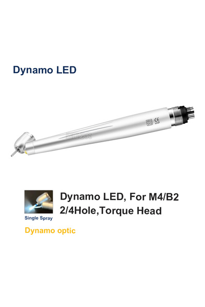 choice2 4 Holes Dental 45 Degree LED High Speed Handpiece E-generator Integra...