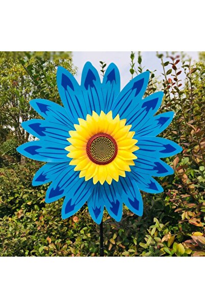 Choice1 طاحونة هوائية على شكل زهرة عباد الشمس، دوارة، مثبتة على وتد، مناسبة ل...