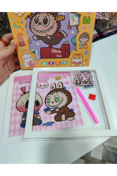 senacacollection Labubu Elmas Dizme Boyama Seti 18x18 cm 1 ADET