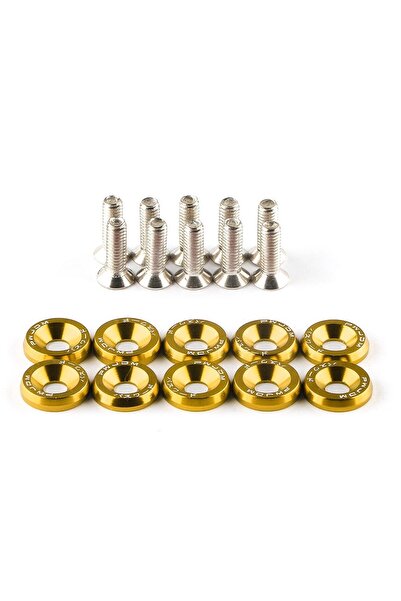 Choice4 مجموعة غسالات مصدات ورفارف JDM ذهبية عالمية مكونة من 20 قطعة، مقاس M6...