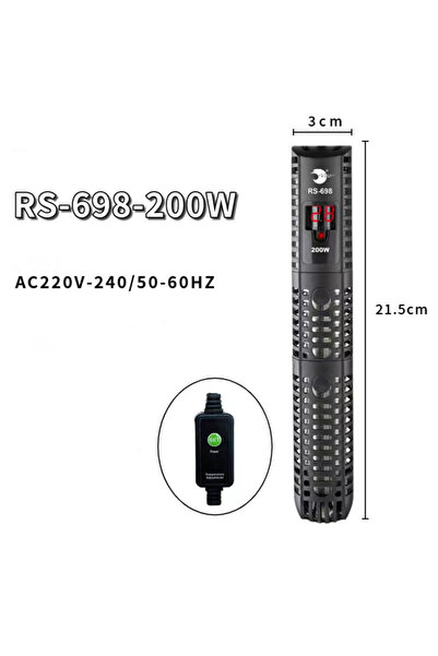 Choice3 سخان غاطس لحوض السمك بقدرة 200 واط، يعمل بجهد 220-240 فولت وتردد 50-6...