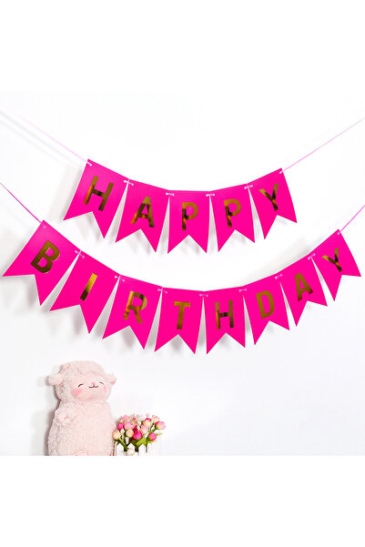 Choice6 08 Happy Birthday Streamers Hot Stamping Dovetail Pull Flag Living Ro...