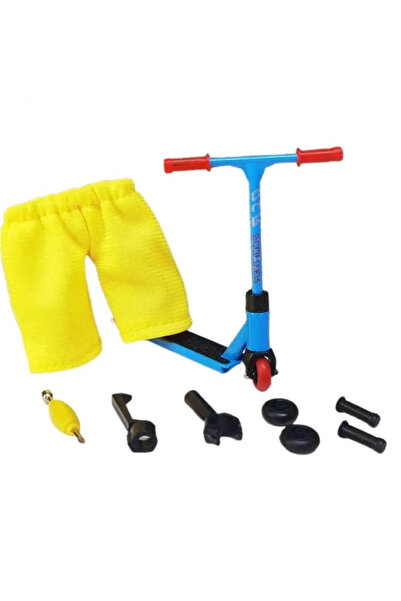 Choice4 مجموعة سكوتر أصابع من سبيكة زرقاء ولوح تزلج بعجلتين للأصابع، قطع غيار...