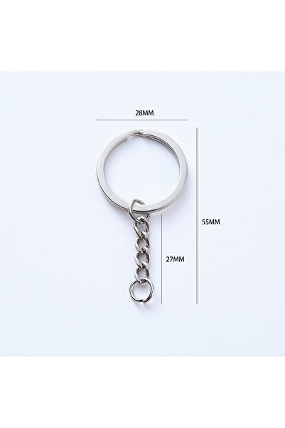 Choice14 100 قطعة 28 مم، 10/50/100 قطعة، سلسلة مفاتيح، حلقة مفاتيح دائرية مقس...