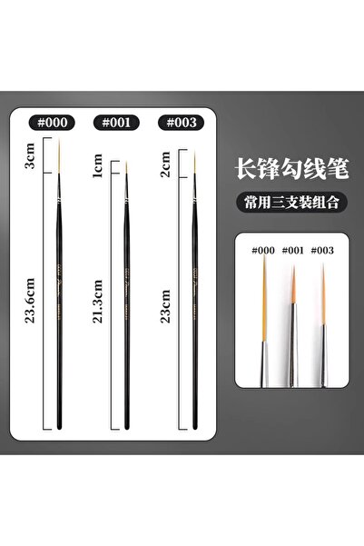 Choice14 000 001 003 1/2/3/5pcs Rigger Artist Paint Brush Extra Long Fine Poi...